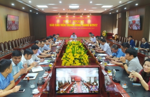 Hội nghị Báo cáo viên Trung ương tháng 8/2022